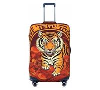 QSMBNET Housse de bagage de voyage Prosperity in the Year of the Tiger en élasthanne, lavable, housse de bagage tendance, élastique et résistante aux rayures, convient aux bagages de 45,7 à 81,3 cm