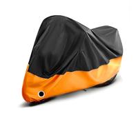 qsms01 Bâche de Moto Imperméable Compatible pour Sym Jet 14 125 (Scooter) - Portable, Anti-Rouille, Protection UV, Anti-Poussière, Accessoire de Rangement pour Moto,B/BlackOrange