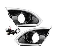 Qsnfda Circulation Diurne Pour Chevrolet Pour Spark Pour Chevy 2013-2015 Feux Diurnes DRL Antibrouillard Pare-chocs Double Clignotant Jaune Blanc