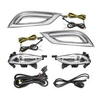 Qsnfda Circulation Diurne Pour Hyundai Pour Sonata 8th 2011-2014 Clignotant 12V Voiture LED Feux Diurnes DRL Avec Antibrouillard(A Set White)