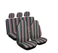 Qsnfda Couvre Siège Housses De Siège Baquet Universelles À Dossier Haut, Ensemble Complet avec Coussin De Ceinture De Sécurité Et Protection De Volant(AD033 9pieces)