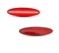 Qsnfda Feux Arrière Pour Chevrolet Pour Corvette C5 1997-2004 Feux Élargisseurs D'aile T10 12V 2 Pièces LED Rouges Feux De Position Latéraux De Pare-chocs Arrière Cache Feu Arrière(Red Lens)
