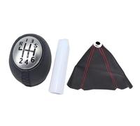 Qsnfda Pommeaux De Leviers De Vitesse Pour Laguna II 2001-2008 Accessoires Pommeau Levier Vitesse 6 Vitesses En Cuir PU(C)