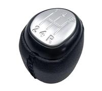 Qsnfda Pommeaux De Leviers De Vitesse Pour SAAB 93 9-3 SS 2003-2012 Pommeau Levier Vitesse 5/6 Vitesses En Cuir(5 Speed Silver)