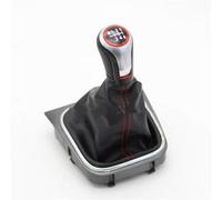 Qsnfda Pommeaux De Leviers De Vitesse Pour VW Pour Golf 5 V MK5 R32 GTI GTD 2004-2009 Pommeau Levier Vitesse 5/6 Vitesses Avec Soufflet En Cuir(Type3 6 speed)
