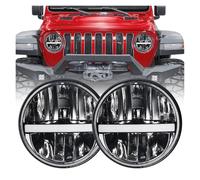 Qsnfda Principal Phare Pour Jeep Pour Wrangler CJ-8 CJ-7 7 Pouces Phares À LED DRL Angel Eyes Feux Avant(A 2 pieces)