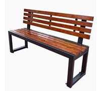 QSNYJPL Banc de Jardin en Bois Massif, Banc Exterieur Jardin Résistant aux Intempéries avec Accoudoirs de Dossier, Banc de Parc pour Pelouse, Cour, Porche, Travail, Installation Facile(120 cm/47 in)