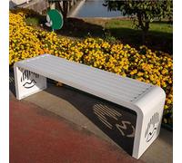QSNYJPL Banc Exterieur Résistants aux Intempéries, Bancs de Jardin en Matériau Galvanisé, Banc de Patio Robuste pour Bronzer, Patio, Piscine, Pelouse, Meubles d'extérieur(White,150x40x45 cm/59x16x18 i