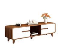 QSNYJPL Bois Meuble TV de Plus de 32 Pouces, Meuble de TV Style Campagnard, Rangement Meuble avec Passe Câbles et Rangements pour Salon ou Chambre(White,1.2m/47in)