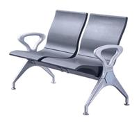 QSNYJPL Chaise d'Attente 2 Places, Chaise Visiteur en PU, Banc avec Accoudoirs pour Invités pour Aéroport, Clinique, Hôpital, Banque, Portant 500 Kg(Gray)