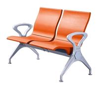 QSNYJPL Chaise d'Attente 2 Places, Chaise Visiteur en PU, Banc avec Accoudoirs pour Invités pour Aéroport, Clinique, Hôpital, Banque, Portant 500 Kg(Orange)