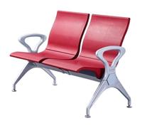 QSNYJPL Chaise d'Attente 2 Places, Chaise Visiteur en PU, Banc avec Accoudoirs pour Invités pour Aéroport, Clinique, Hôpital, Banque, Portant 500 Kg(Red)