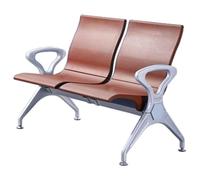 QSNYJPL Chaise d'Attente 2 Places, Chaise Visiteur en PU, Banc avec Accoudoirs pour Invités pour Aéroport, Clinique, Hôpital, Banque, Portant 500 Kg(Brown)