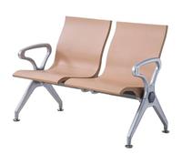 QSNYJPL Chaise d'Attente 2 Places, Chaise Visiteur en PU, Banc avec Accoudoirs pour Invités pour Aéroport, Clinique, Hôpital, Banque, Portant 500 Kg(Beige)