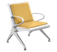 QSNYJPL Chaise Salle d'Attente 1 Place, Chaise Visiteur avec Coussin en PU, Banc d'Attente Airport avec Accoudoirs et Dossier pour Marché, Banque, Hôpital, École(Yellow)