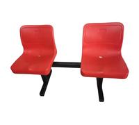 QSNYJPL Chaise Salle d'Attente 2 Places, Chaise Visiteur d'Attente avec Assise en Plastique et Cadre en Fer avec Dossier pour Clinique, Hôpital, Barbier, Terrain de Basket(Red)