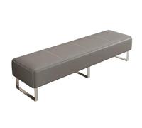 QSNYJPL Chaise Visiteur, Chaise d'Attente avec Coussin en PU, Banc Canapé de Loisirs pour Aéroport, Clinique, Hôpital, Banque, Salon, Barbier(Gray,120cm/47in)