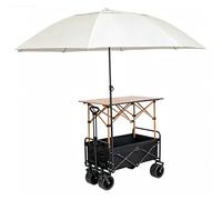 QSNYJPL Chariot de Vente Mobile Multifonctionnel Pliable, Stand Marché Mobile avec Auvent Parasol pour Événements, Marchés, Vente Ambulante(Black,94x55cm/37x22in)