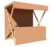 QSNYJPL Chariot de Vente Portable avec Auvent, Stand Marché Pliable Alimentaire en Bois Massif pour Les Festivals, Marchés et Événements en Plein Air(Orange,150cm/59in)