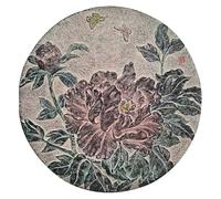 QSNYJPL Couvercle de Regard Décoratif, Plaque d'égout Ronde de 76 Cm, Couvercle Fosse Septique en Grès avec Texture Antidérapante pour Allées, Cours et Jardins