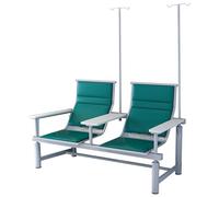 QSNYJPL Fauteuil Médicalisé Inclinable, Fauteuil avec Support à Perfusion en Polyuréthane pour Cabinets, Chaise Visiteur de Prélèvement Sanguin et de Perfusion(Green)
