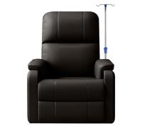 QSNYJPL Fauteuil Relaxation avec Support à Perfusion, Fauteuil de Perfusion Ergonomique Entièrement avec Siège Confortable pour Hôpitaux, Cliniques, Supportant Jusqu'à 400 Kg(Black)
