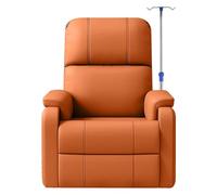QSNYJPL Fauteuil Relaxation avec Support à Perfusion, Fauteuil de Perfusion Ergonomique Entièrement avec Siège Confortable pour Hôpitaux, Cliniques, Supportant Jusqu'à 400 Kg(Orange)