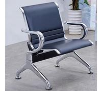 QSNYJPL Fauteuil Salle d'Attente 1 Place, Chaise d'Attente avec Coussin d'Assise de 4 Cm, Chaise Visiteur pour Aéroport, Banque, Hôpital, Salon, Portant 200 Kg(Black)