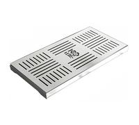 QSNYJPL Grille Caniveau Exterieur Rectangulaire Encastré, Invisible Couvercle de Regard avec Cadre en Acier Inoxydable 304 pour Cour, Garage, Terrasse, Trottoir(20x30x2cm/8x12x0.8in)