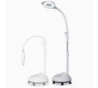 QSNYJPL Lampe d'Examen Chirurgicale Mobile, Lampe Chirurgicale Flexible À Col de Cygne avec Loupe 8X, Luminosité Réglable en Hauteur pour Consultation Externe
