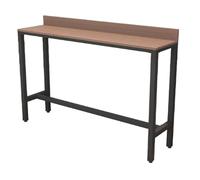 QSNYJPL Table de Bar Rectangulaire,Table Haute Mange Debout Bar Cuisine, Plateau en Composite Bois Plastique et Pieds en Fer Épais pour Bistro, Salle à Manger, Salon, Terrasse(Black,220cm/87in)