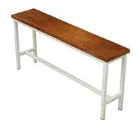 QSNYJPL Table Haute Bar Rectangulaire, Table Haute Mange Debout avec Plateau en Bois Massif et Pieds en Acier, Traverse de Renfort pour Bistrot, Café, Cuisine ou Restaurant(White,120x40cm/47x16in)