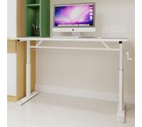 QSOST Bureau d'étude réglable pour Enfants et Adultes - Hauteur réglable, Bureau Multifonction pour Maison/Bureau, Design Compact (White, 60 * 120)