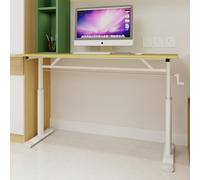 QSOST Bureau d'étude réglable pour Enfants et Adultes - Hauteur réglable, Bureau Multifonction pour Maison/Bureau, Design Compact (Wood, 60 * 120)