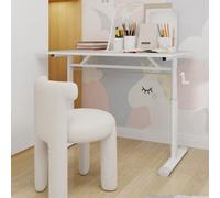 QSOST Bureau d'étude réglable pour Enfants et Adultes - Hauteur réglable, Bureau Multifonction pour Maison/Bureau, Design Compact (White, 60 * 100)