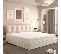QSOST Matelas 90x200 cm, Luxe Matelas 7 Zones de Confort - Épaisseur 20 cm, Mousse à mémoire de Forme - Durable - Respirante - Fermeté Moyenne - Matelas à Ressorts (Épaisseur 20 cm - B, 90 x 200 cm)