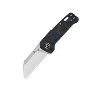 QSP Couteau Penguin Mini 14C28N, CF overlay G10 Bleu QS130XS-D1