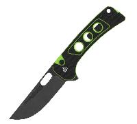 QSP Couteau Unicorn 14C28N, black stonewashed Noir/Neon G10 QS156-C2