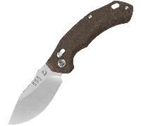 QSP Knife Elk 14C28N, Glow-in-the-Dark Brown burlap micarta Glyde lock QS173-A1