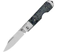 QSP Knife Moray Vanax, Belt satin, SS bolsters, Raffir Calceon Ocean Blue QS171-B
