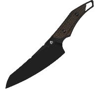 QSP Knife T-Cook Nitro V, black, Glow-in-the-Dark Brown Micarta QS172-C2