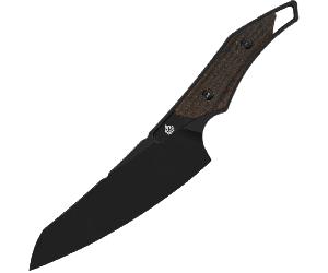 QSP Knife T-Cook Nitro V, black, Glow-in-the-Dark Brown Micarta QS172-C2