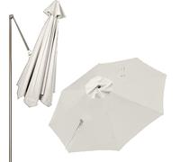 QSPNVFB 300cm Rond Auvent De Parasol Déporté 8 Baleines Toile De Rechange Pour Parasol De Piscine Jardin, Couverture De Rechange Pour Parapluie Déporté(Beige,Single top-3m(10ft))