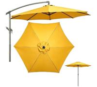 QSPNVFB Auvent De Parapluie Rond 6 Baleines Toile De Rechange Pour Parasol Jardin 2m 2.3m 2.5m 2.7m 3m 3.5m 4m Couverture De Rechange Parasol Terrasse(Yellow,2.5m(8ft))