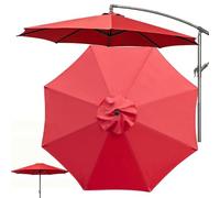 QSPNVFB Auvent De Parapluie Rond 8 Baleines Toile De Rechange Pour Parasol De Terrasse 2m 2.3m 2.5m 2.7m 3m 3.5m 4m Couverture De Rechange Parasol Jardin(Red,3 m/10ft)