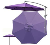 QSPNVFB Auvent De Parapluie Rond 8 Baleines Toile De Rechange Pour Parasol De Terrasse 2m 2.3m 2.5m 2.7m 3m 3.5m 4m Couverture De Rechange Parasol Jardin(Purple,2.5m(8ft))
