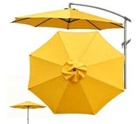 QSPNVFB Auvent De Parapluie Rond 8 Baleines Toile De Rechange Pour Parasol De Terrasse 2m 2.3m 2.5m 2.7m 3m 3.5m 4m Couverture De Rechange Parasol Jardin(Yellow,2m(6.5ft))