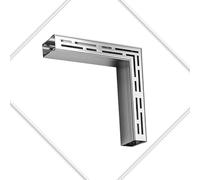QSPNVFB Caniveau Exterieur D'angle À 90 Degrés, Accessoires De Drainage De Tranchée En Acier Inoxydable, L Forme Grille D'égout Pour Terrasse Balcon(5x5cm(2"x2"))