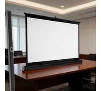 QSPNVFB Écran De Projection De Table Mobile Petit Toile De Projecteur Rétractable 20" 30" 40" 50" Écran De Cinéma sur Pied pour Camping École Bureaux Jardin(20inch-4:3)
