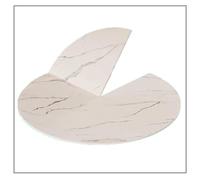 QSPNVFB Grand Dessus De Table Pliable Rond 120 150 160 200 220cm Bois Plateau De Table De Remplacement, Rallonge Pour Table De Mahjong Bureau Banquet(Marble pattern,220cm(86"))